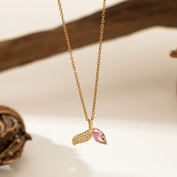 Necklace Copper Titanium Steel Star Heart Shape Bow Electroplating Women's Niche Light Luxury Pendant Accessories Clavicle Chain