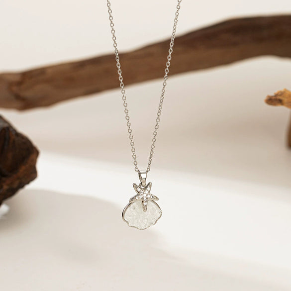 Necklace Copper Titanium Steel Star Heart Shape Bow Electroplating Women's Niche Light Luxury Pendant Accessories Clavicle Chain