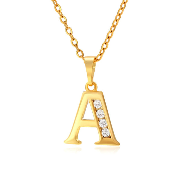 Necklace Copper Zinc Alloy Goldplated Letter Hiphop Jewelry Pendant Women