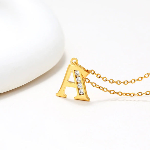 Necklace Copper Zinc Alloy Goldplated Letter Hiphop Jewelry Pendant Women