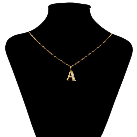 Necklace Copper Zinc Alloy Goldplated Letter Hiphop Jewelry Pendant Women