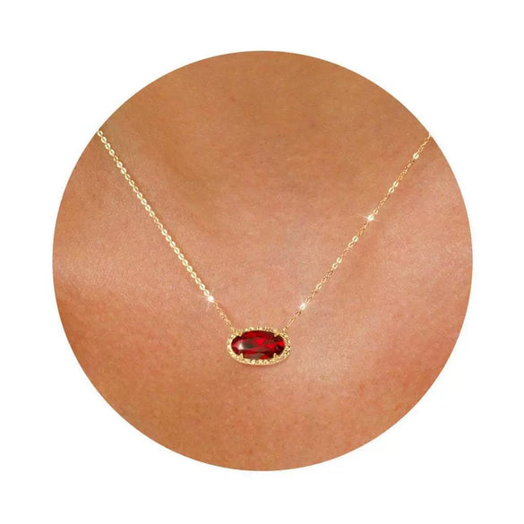 Necklace Copper Zircon Geometric Electroplating Fashion Niche Personality Jewelry