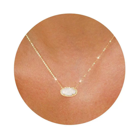 Necklace Copper Zircon Geometric Electroplating Fashion Niche Personality Jewelry