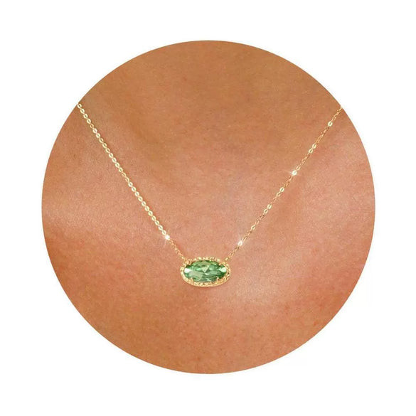 Necklace Copper Zircon Geometric Electroplating Fashion Niche Personality Jewelry