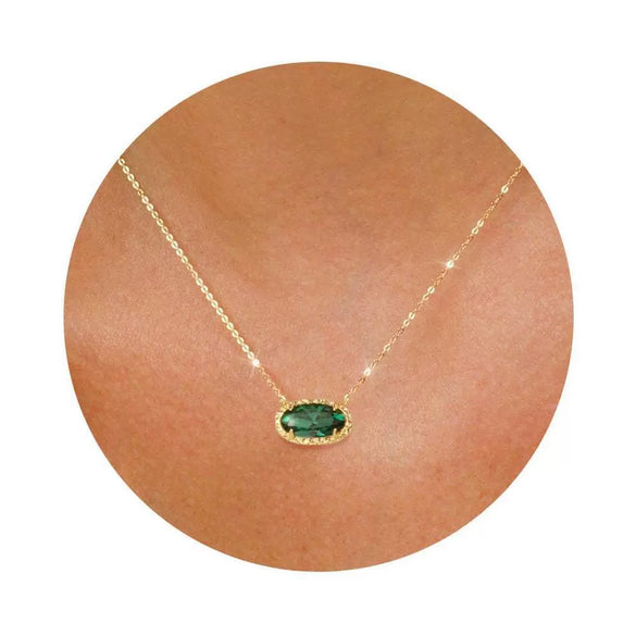 Necklace Copper Zircon Geometric Electroplating Fashion Niche Personality Jewelry