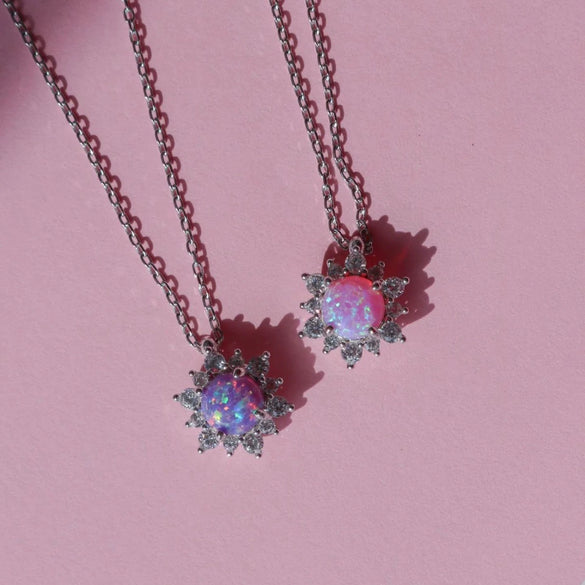 Necklace Copper Zircon Geometric Pattern Art Style