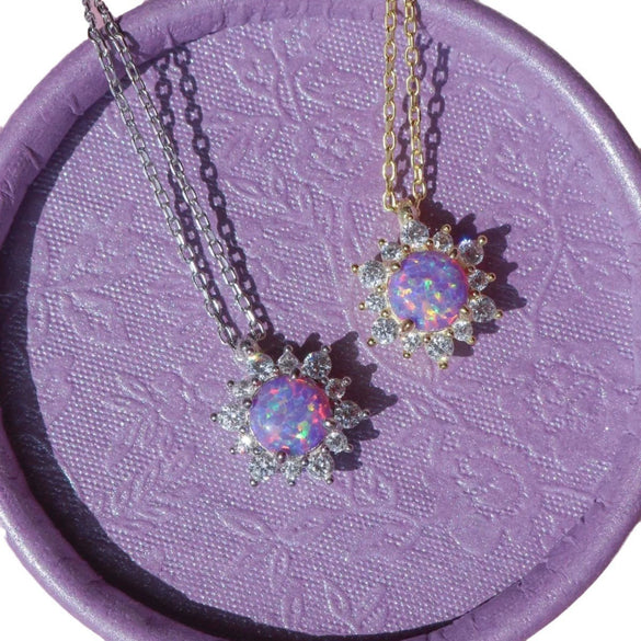 Necklace Copper Zircon Geometric Pattern Art Style