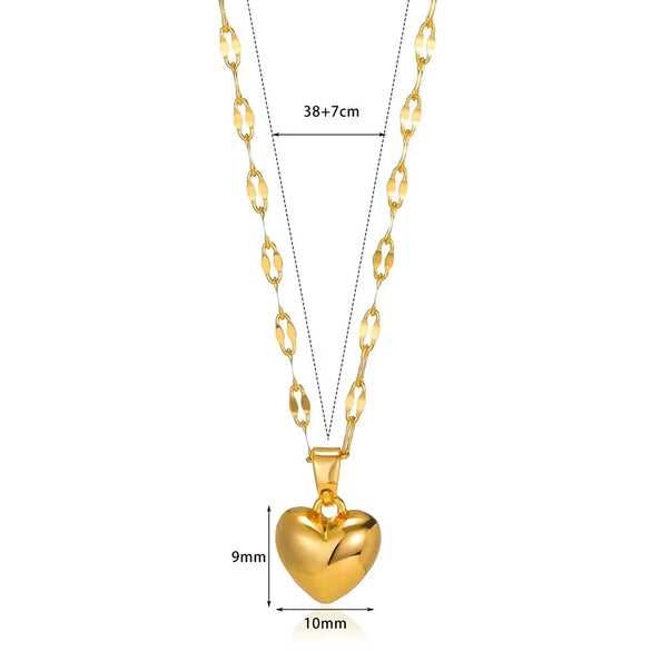 Necklace Copper Zircon Heart Shape Love Arrow Flower Pendant Fashion
