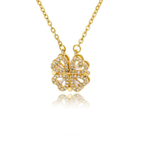 Necklace Copper Zircon Heart Shape Love Arrow Flower Pendant Fashion