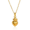 Necklace Copper Zircon Heart Shape Love Arrow Flower Pendant Fashion
