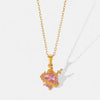 Necklace Copper Zircon Heart Shape Love Arrow Flower Pendant Fashion