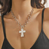 Necklace Copper Zircon Simple Light Luxury Microinlay Geometric Letters Numbers Text Water Wave Chain For Women