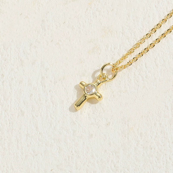 Necklace Copper Zircon Sixpointed Star Geometric Electroplating Ochain