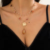 Necklace Copperclad Iron Chain Turquoise Crystal Alloy Geometric Pattern Electroplating Women's
