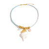 Necklace Cotton Rope Stainless Steel Pendant Electroplating Bohemian Style Clavicle Chain