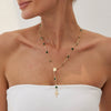 Necklace Crystal Chain Alloy Geometric Cross Electroplating