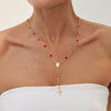 Necklace Crystal Chain Alloy Geometric Cross Electroplating