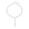 Necklace Crystal Chain Alloy Geometric Cross Electroplating