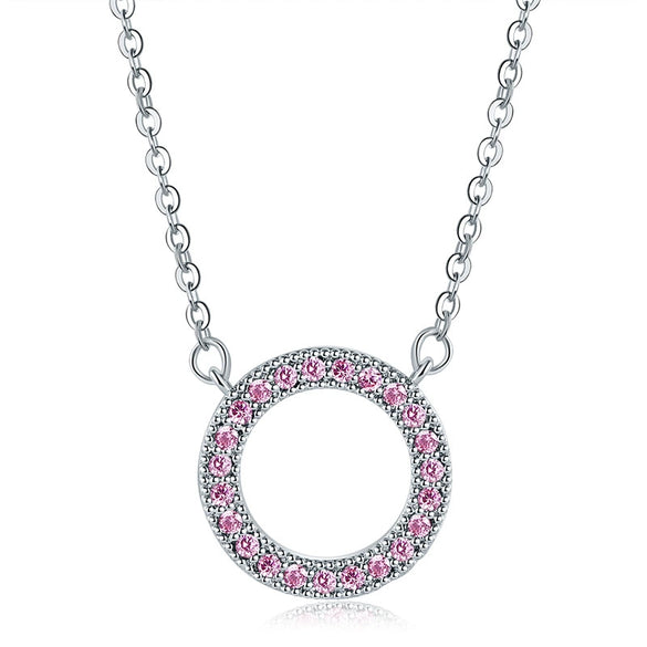 Necklace Crystal Zircon Pendant Snake Bone Chain Copper Geometric Flower Style