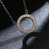 Necklace Crystal Zircon Pendant Snake Bone Chain Copper Geometric Flower Style