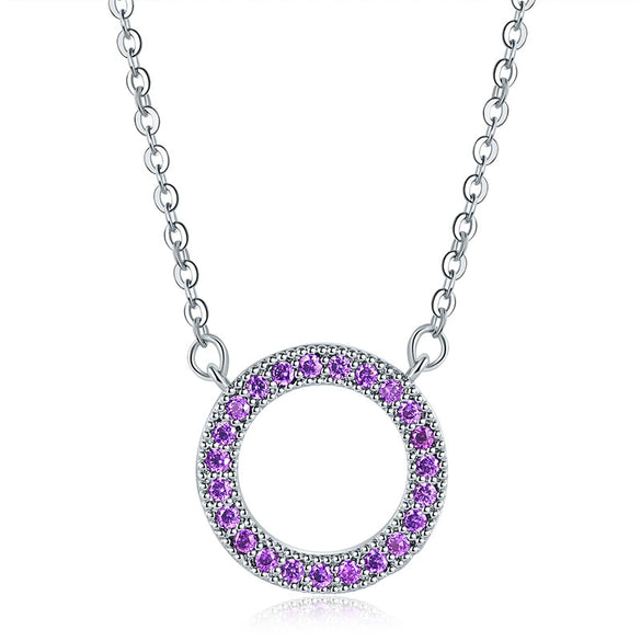 Necklace Crystal Zircon Pendant Snake Bone Chain Copper Geometric Flower Style