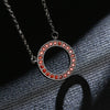 Necklace Crystal Zircon Pendant Snake Bone Chain Copper Geometric Flower Style