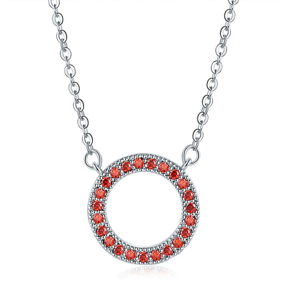 Necklace Crystal Zircon Pendant Snake Bone Chain Copper Geometric Flower Style