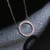 Necklace Crystal Zircon Pendant Snake Bone Chain Copper Geometric Flower Style