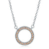 Necklace Crystal Zircon Pendant Snake Bone Chain Copper Geometric Flower Style