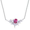Necklace Cultivation Emerald S925 Silver Inlay Cross Chain Geometric Elegant Style