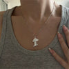 Necklace Denim Cowboy Style Titanium Steel Geometric Horseshoe Electroplated