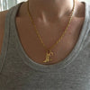 Necklace Denim Cowboy Style Titanium Steel Geometric Horseshoe Electroplated