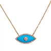 Necklace Devil's Eye Zircon Copper Titanium Steel Plated 18K True Gold Color Preservation Facial Features Expressions Style