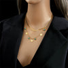 Necklace Double Layer Snake Bone Chain Titanium Steel Geometric Pattern Electroplating For Women