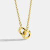 Necklace Doublering Goldplated Copper Geometric Cross Chain Electroplated Style Women's