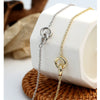 Necklace Doublering Goldplated Copper Geometric Cross Chain Electroplated Style Women's