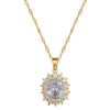 Necklace Eggshaped Copper Titanium Steel Geometric Cartoon Diamond Styling