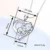 Necklace Elephant Zodiac Love Shaped Copper Mixed Gemstone Inlay Zirconia O Chain Women's