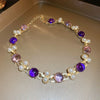 Necklace Fake Pearl Acrylic Geometric Inlaid With Pearls Light Luxury Women's Clavicle Chain
