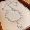 Necklace Fake Pearl Acrylic Geometric Inlaid With Pearls Light Luxury Women's Clavicle Chain