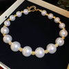 Necklace Fake Pearl Acrylic Geometric Inlaid With Pearls Light Luxury Women's Clavicle Chain