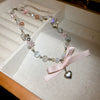 Necklace Fake Pearl Acrylic Geometric Inlaid With Pearls Light Luxury Women's Clavicle Chain
