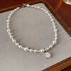 Necklace Fake Pearl Acrylic Geometric Inlaid With Pearls Light Luxury Women's Clavicle Chain