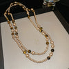 Necklace Fake Pearl Acrylic Geometric Inlaid With Pearls Light Luxury Women's Clavicle Chain