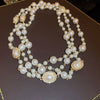 Necklace Fake Pearl Acrylic Geometric Inlaid With Pearls Light Luxury Women's Clavicle Chain
