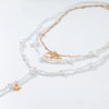 Necklace Fake Pearl Star Shape Electroplating Women's Minimalist