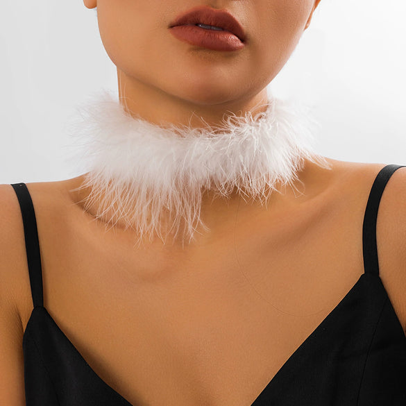 Necklace Feather Geometric Handmade Ribbon For Women