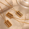 Necklace Female 316L Stainless Steel Pvd Electroplated Golden Ruyi Small Round Bead Abacus Pendant