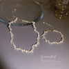 Necklace Freshwater Pearl Ball Chain Handmade Natural Geometric Style For Women