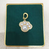 Necklace Freshwater Pearl Copper Cute Cat's Claw Meat Pad Natural Flat Round Rose Buns Round